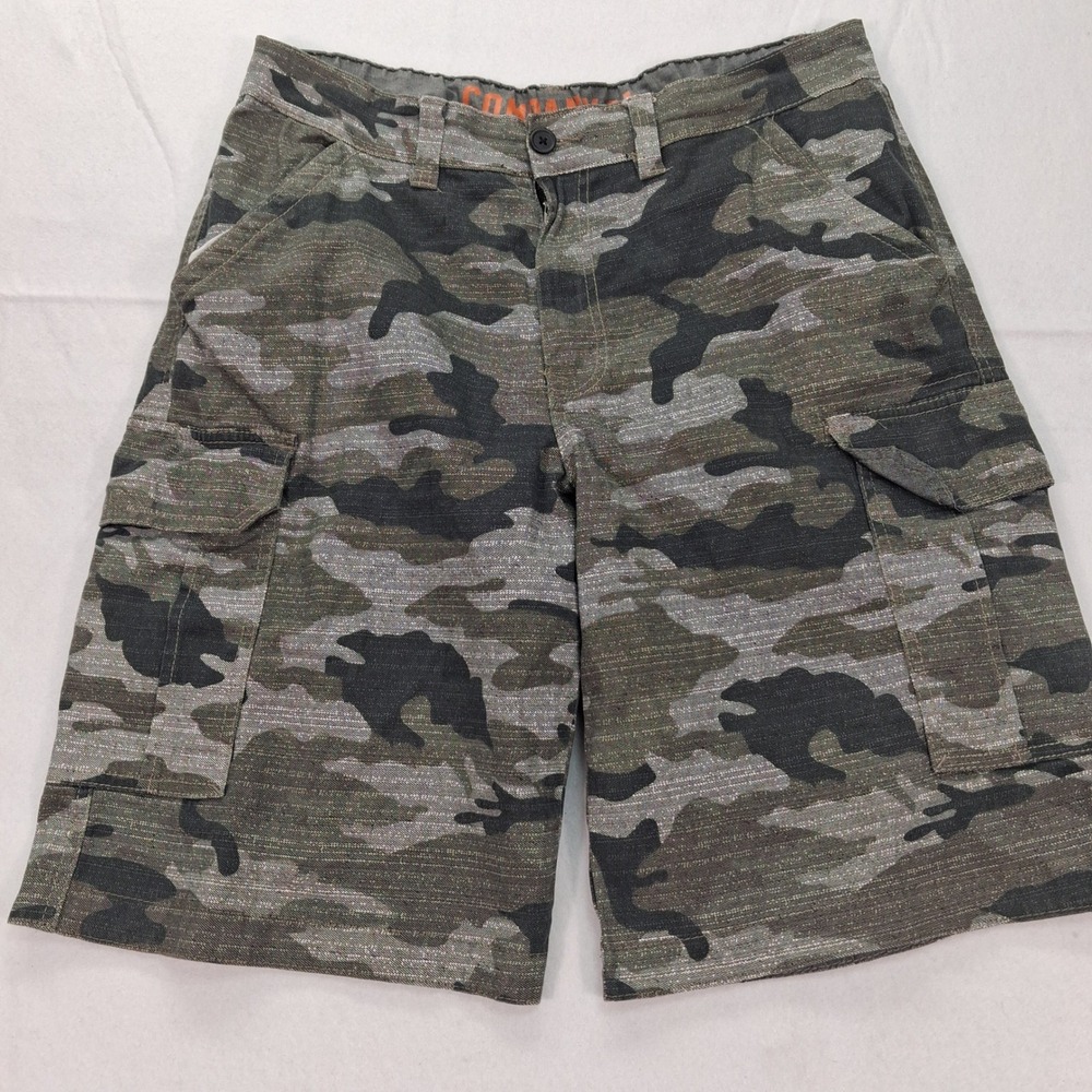 Company 81 Cargo Shorts Mens 34 Camouflage Green Multi Pocket EUC